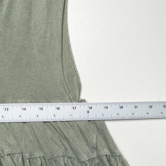 Urban Outfitters Out From Under Lace-Up Tunic Top Dress Green Size S Ruffle Hem - Picture 8 of 9